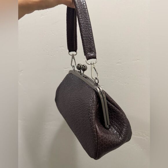 Genuine Bison Leather Handmade Vintage Style Clutch Bag, Wristlet, Crossbody - Picture 13 of 16